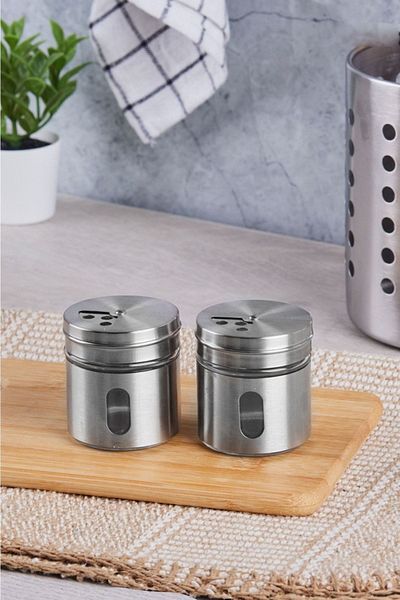 Perotti Metallo 2-Piece Pepper Shakers 55ml Perotti