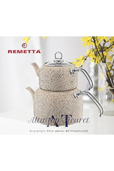 Remetta Delux Red Granite - Ashiret Size Teapot Goldtoptic