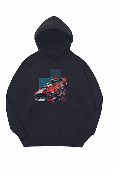 JDM Голям суитшърт с качулка