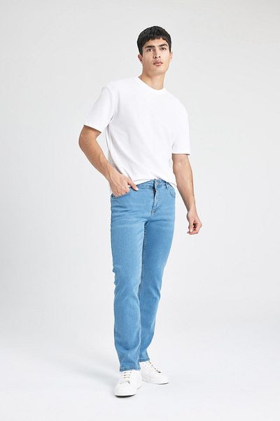 DeFacto Παντελόνι Sergio Regular Fit Regular Waist Pipe Leg