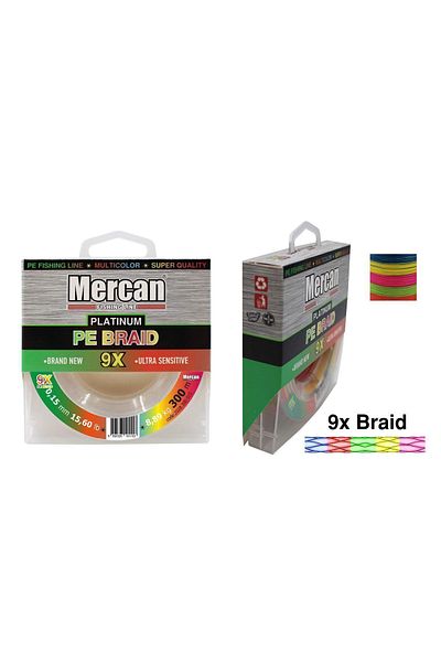 Mercan Platinum X9 Multicolor Thread 300m Pe Braid - Spool Line