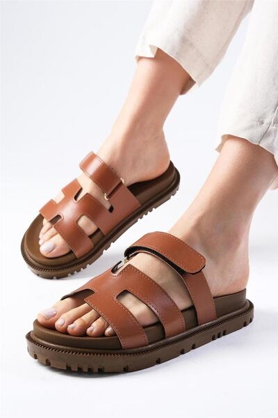 Liger Καλοκαιρινές καθημερινές παντόφλες TABA Flat Bottom Velcro