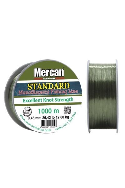 Mercan Standart 1000-800-600-500 m. Yeşil Bobin Misina