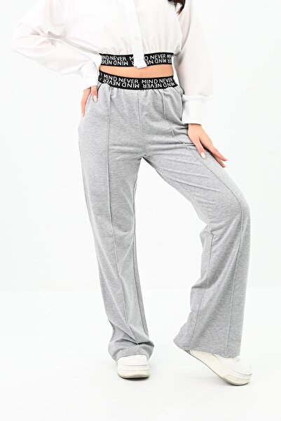 Koza Butik Kadın Beli Lastik Detaylı Crop Gömlek Takım 4021-24