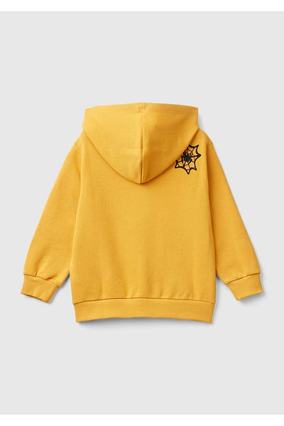United Colors of Benetton Spiderman Printed Boys' Sweatshirt - Mustard Yellow, Logo Skirt