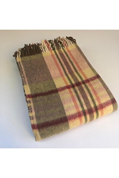 MARGOT Çift Taraflı Yünlü Battaniye Büyük Tek kişilik, Pudra B2