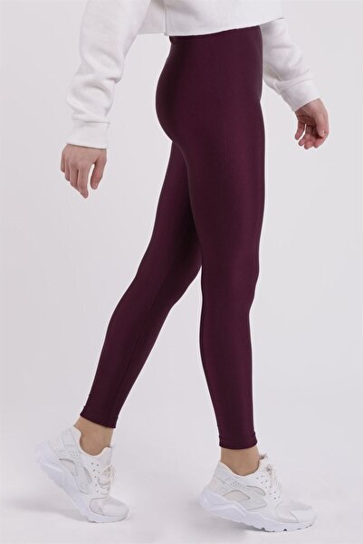 Momslab Γυναικείο ντίσκο κολάν ψηλόμεσο Plum Shiny