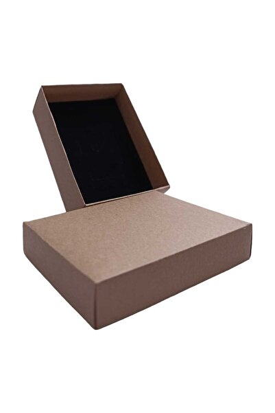 Fatih Kutu 8x6x3 - Kraft Renk Süngerli Takı Kutusu | [25 Adet] FatihKutu