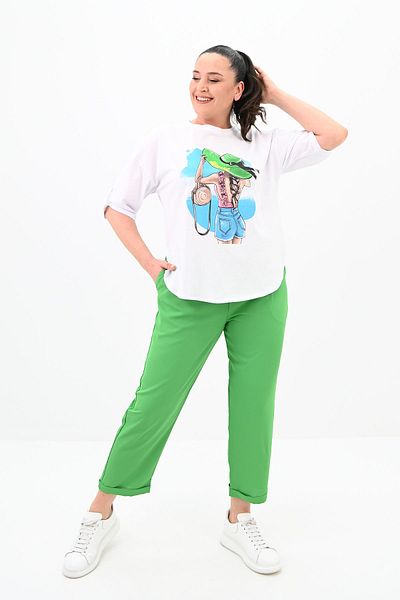 Koza Butik Γυναικείο T-shirt Oversize Σετ 8104-24