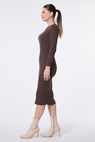 TOFİSA 23753-BRĄZOWA Sukienka