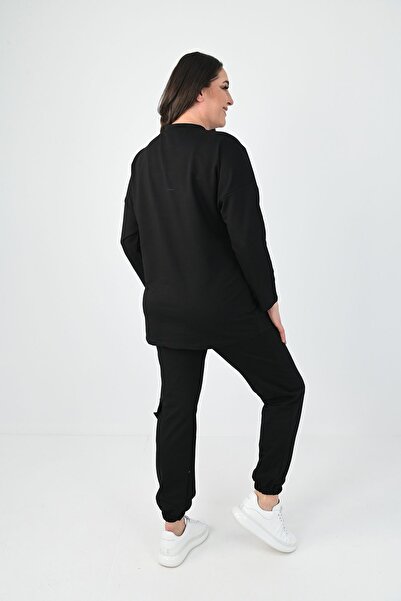 Koza Butik Γυναικείο σετ φόρμας 8075-25 με τυπωμένο φορτηγό με τσέπη μεγάλου μεγέθους