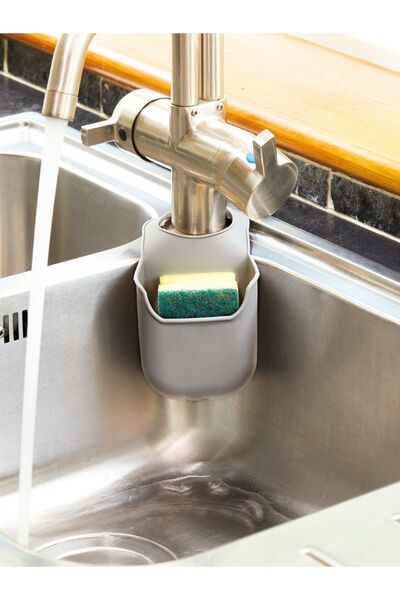 Genel Markalar Pratik Asılabilir Silikon Bulaşık Süngerlik Evye Üstü Süngerlik Düzenleyici Askılı Süngerlik