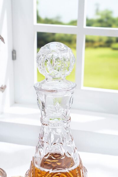 Glamis Selen Concept Fleur De Lis Model El Yapımı Cam Karaf 2 Bardaklı Set