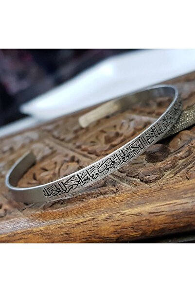 MySilvers Nazar Dualı Gümüş Kelepçe Unisex Rodyum