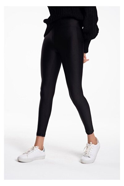 bonbonetti chocolate baby&kids Sjajne crne ženske disko leggins - sa funkcijo...