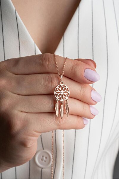 Silvano Jewelry 925 Ayar Gümüş Rose Rüya Kolye