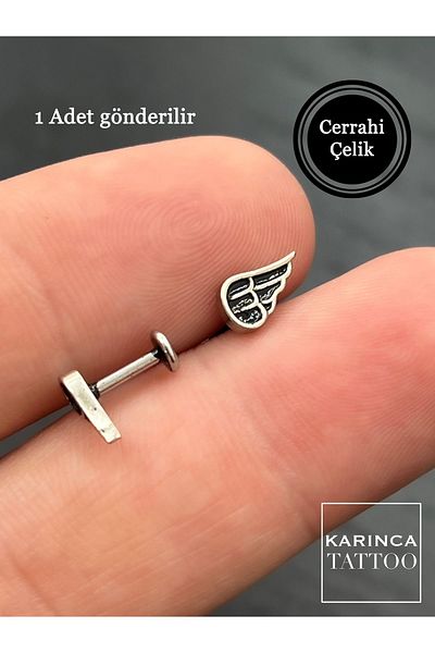 Karınca Piercing Angel Wing Piercing - Ear Helix, Earring Conch, Flat Tragus