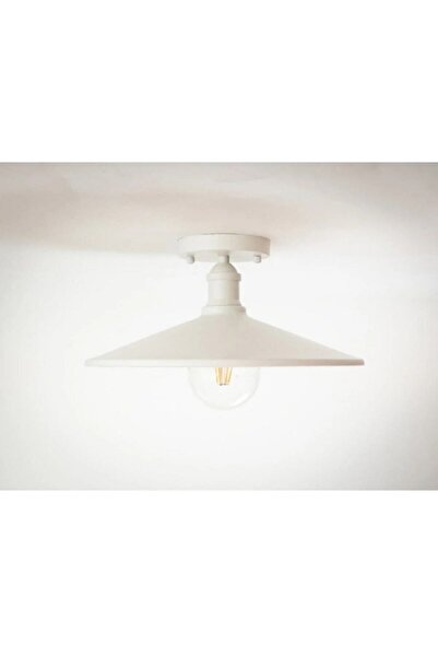 RİOLİGHT Riolight Modern Beyaz 1xe27 Duylu Metal Plofonyer Tavan Avizesi Şapk...