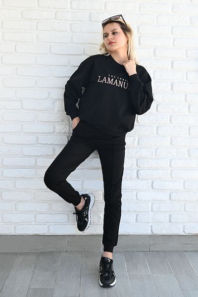 Koza Butik Γυναικείο σετ φόρμας με στάμπα με λαιμόκοψη 3767-23