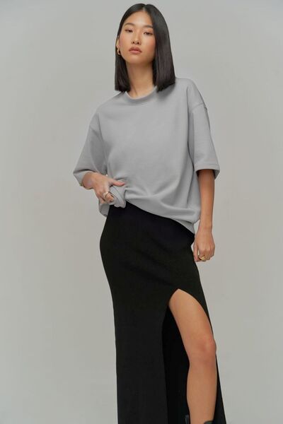 Tarzsokak Oversize kroj Ženska Pamučni džersej - okrugla kragna, kratki rukav...