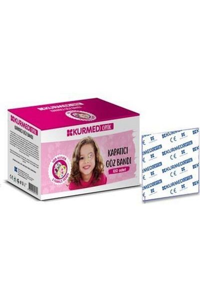 Kurmed 100 قطعة من أشرطة تغطية العين للفتيات البصريات مع نمطين