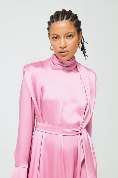 Nuum Design Satin Dress Cuff Sleeves