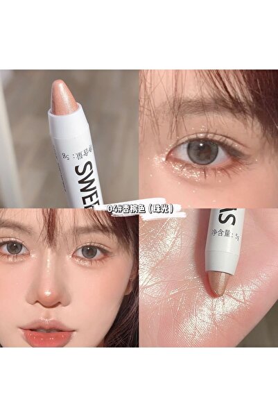 sweet mint Yüksek pigmentli ışıltılı kore kalem far aydınlatıcı kalemi (BEYAZ 03)