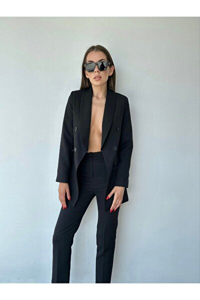 MYGİYİMİSTANBUL Blazer Jacket and Trousers Set - Button Detailed