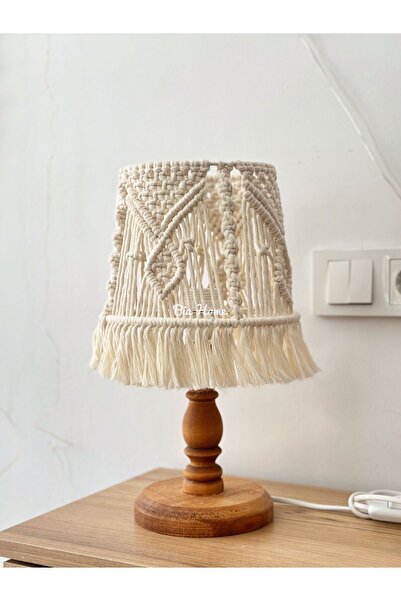 BİA HOME Makroma Abajur, Bohem Abajur, Abajur, Makrome Aydınlatma, Başucu Lambası, Pinterest Abajur