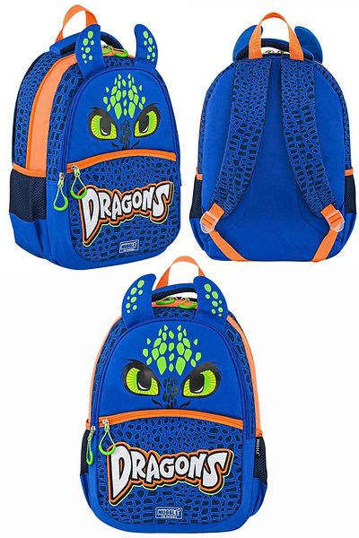 MUGGLE Geantă pentru școala primară Dragons - cu nutriție, creion și trei compartimente 9167SET