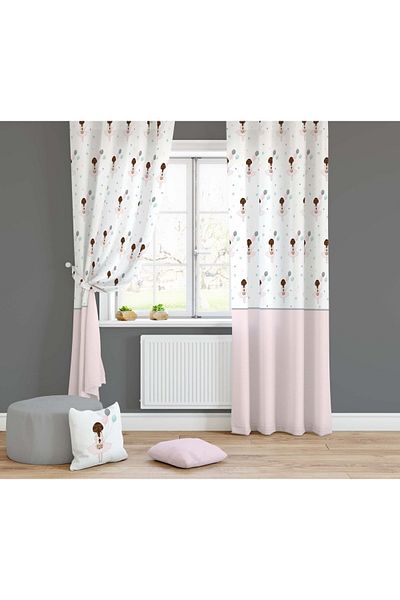Lolla Evmila Children's Room Patterned Background Curtain