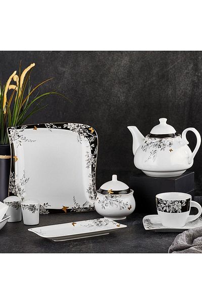 Aryıldız Porcelain 30 Piece Breakfast Set for 6 People