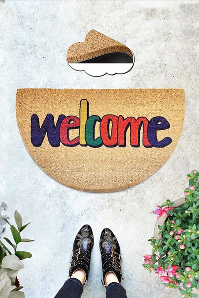 Chilai Home Coco Pronzo 45x75 Cm Natural Koko Bristle Mat, India Natural Door Mat