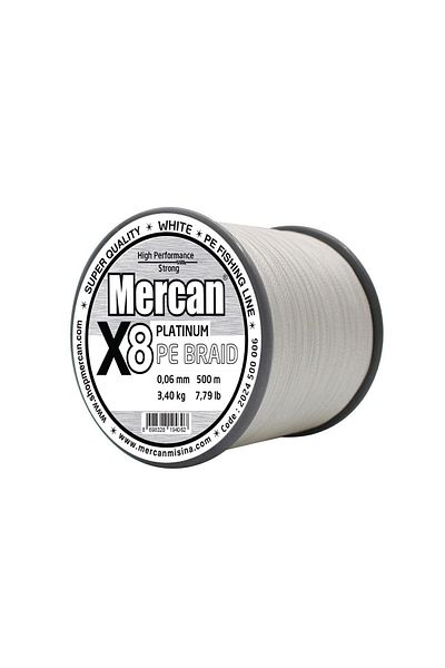 Mercan Platinum X8 White Knitted - 500m Line