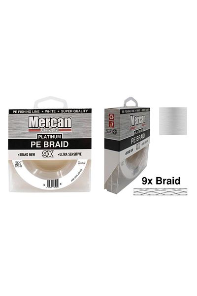 Mercan Pe Knitted Platinum X9 White Thread 300m Reel Fishing Line