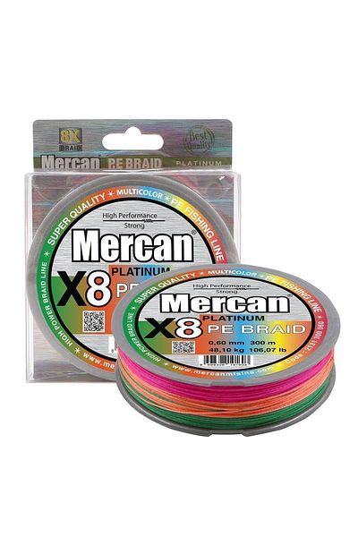 Mercan Platinum X8 Multicolor 300m Rope Pe Knitting - Fish Tape