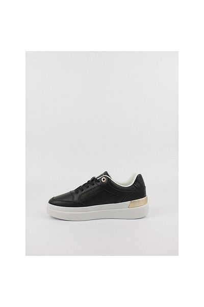Tommy Hilfiger Black Women's Sneaker - Lace-up, Non-Slip Sole, Brand Logo, Casual FW0FW07997-BDS