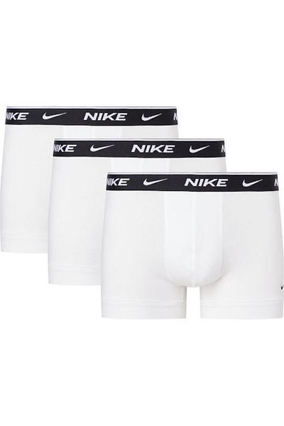 Nike Men's Brand Logo Elastic Band Suitable for Daily Use White Boxer 0000ke1008-med