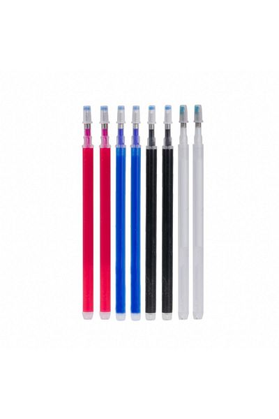 Simline Fabric Drawing Pen Wiped with Heat and Iron (8 Pieces) Blue, Red, Black, White