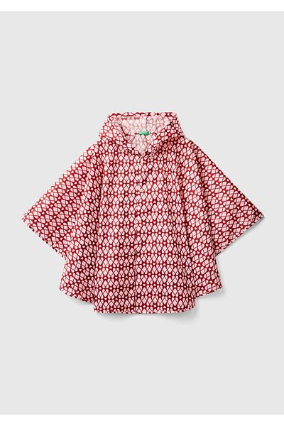 United Colors of Benetton Pink Mix Poncho Raincoat for Boy