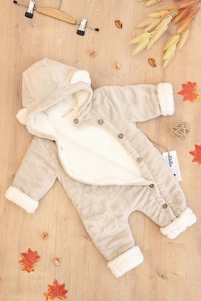 Sitilin Welsoft Plush Astronaut Baby Onesie - Baby Girl and Boy with Teddy Bear Figure Stl6780