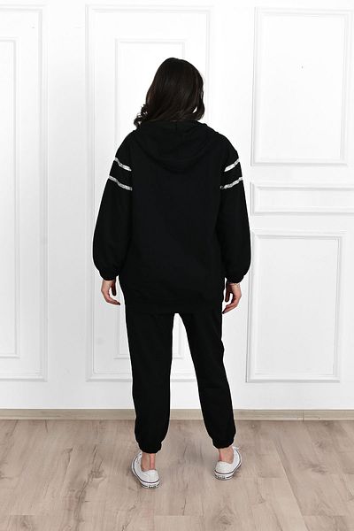 Koza Butik Γυναικείο Σετ Φούτερ με λεπτομέρειες μεγάλου μεγέθους 3671-23