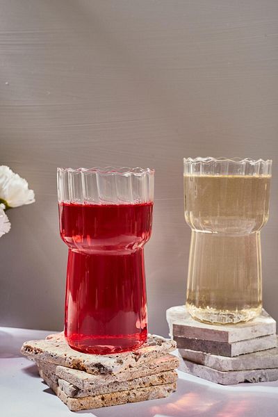Perotti Stripe Set of 2 - 400ml Glass