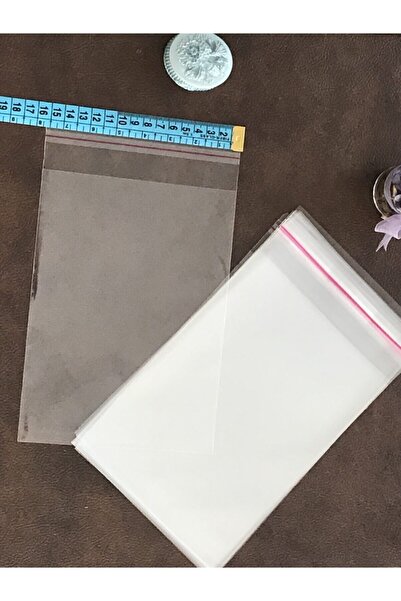Anybou Şeffaf Bantlı Jelatin Poşet 15x25 Opp Parlak 100 Adet