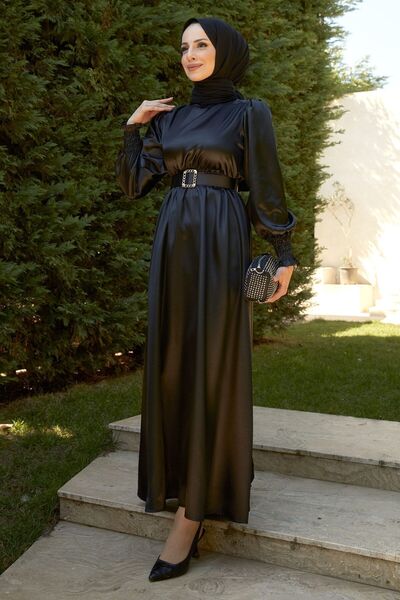 TOFİSA 11481-Černé šaty