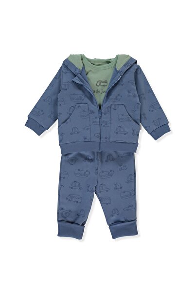 Bebetto İKİ İP KAPŞONLU HIRKA 3LÜ TAKIM (LITTLE JOURNEY) K4542