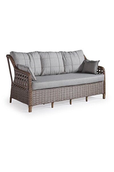 Tu Tienda Ronda Alüminyum 3 1 1 2puf Masa Rattan Bahçe Balkon Mobilyası,örgü Renk Kahve/sütlü Kahve