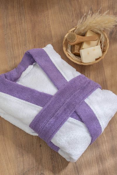 LAVENDIER روب حمام/رداء حمام لافندر فائق النعومة وأنيق وحديث مصنوع من القطن بنسبة 100%