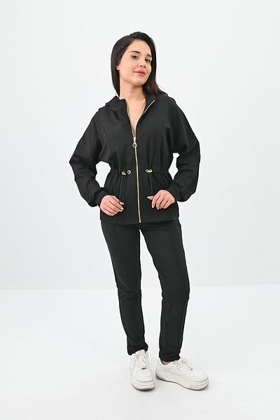 Koza Butik Γυναικεία φόρμα μέσης με κουκούλα 4012-24