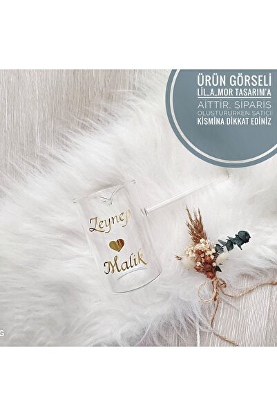 LilAmor Concept Hediyelik İsimli şeffaf cam cevze